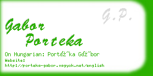 gabor porteka business card